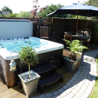 Hot tub with decking