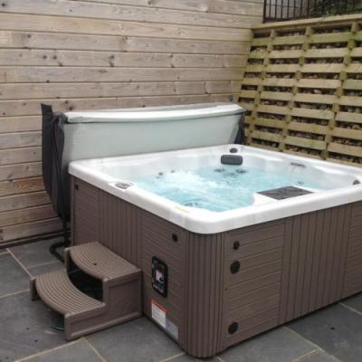 Steps with hot tub