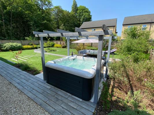 Thermal Spas Sapphire in a garden