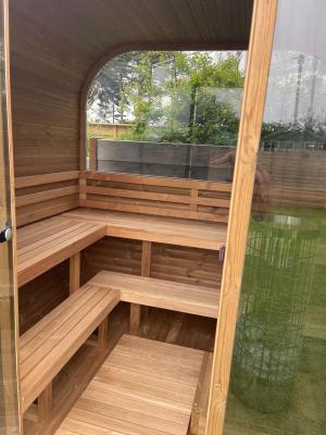 Hekla Cube Sauna interior from outside