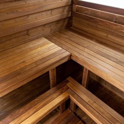 corner seat in the Hekla Cube Sauna