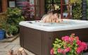 hot tub in a garden