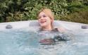 woman in a hot tub